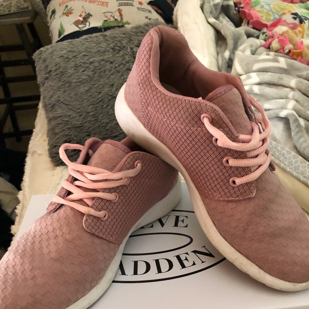 Rose colored shoes